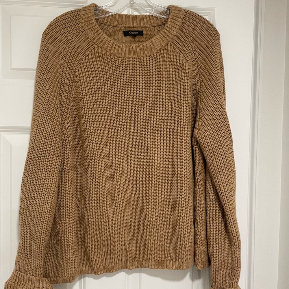 Quince Camel Knit Sweater
